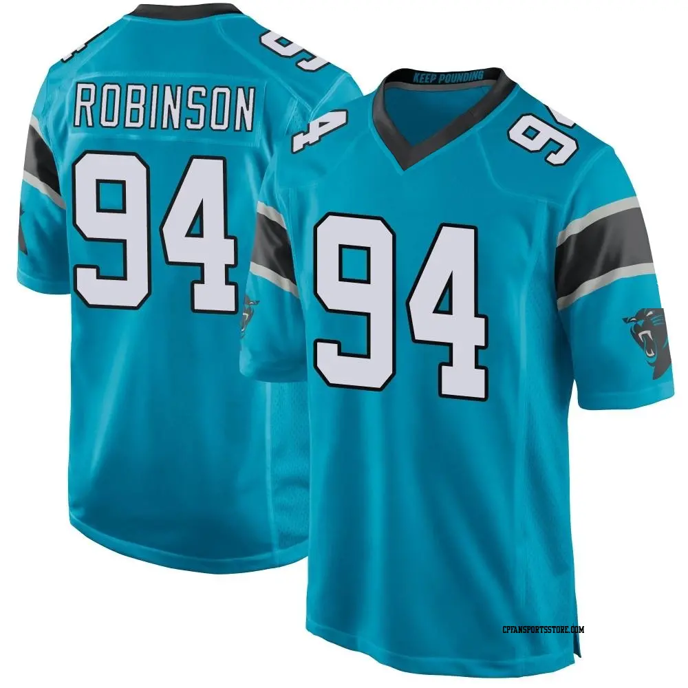 Game Blue Men's A'Shawn Robinson Carolina Panthers Alternate Jersey