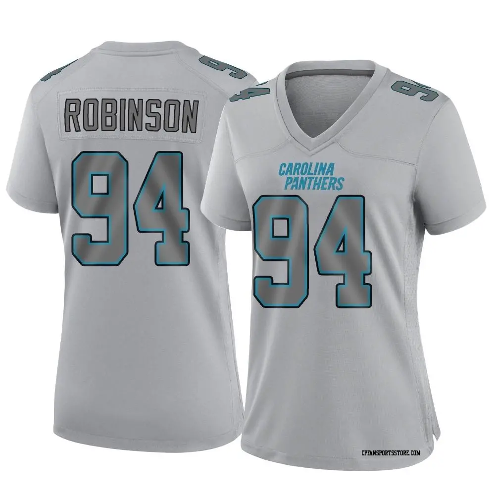 Game Gray Women's A'Shawn Robinson Carolina Panthers Atmosphere Fashion Jersey