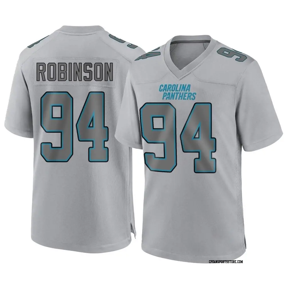 Game Gray Youth A'Shawn Robinson Carolina Panthers Atmosphere Fashion Jersey