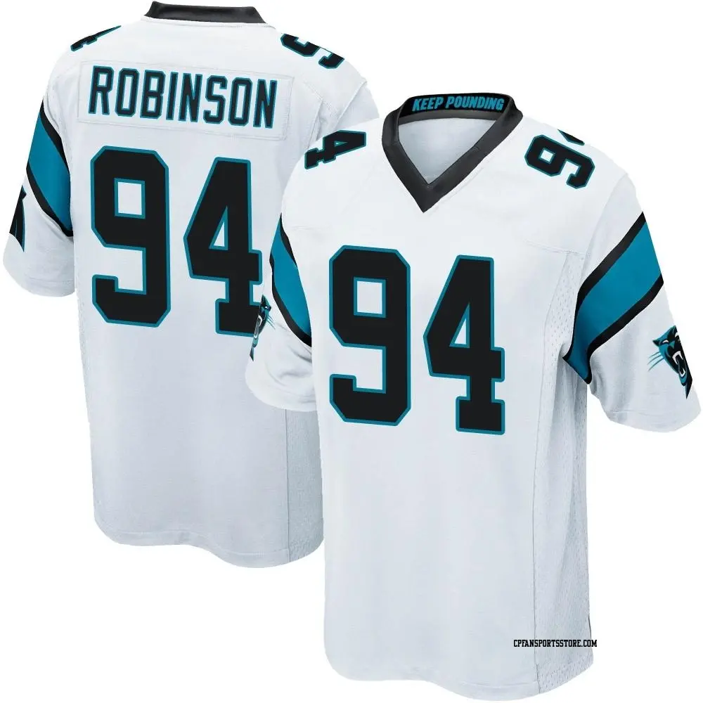 Game White Youth A'Shawn Robinson Carolina Panthers Jersey