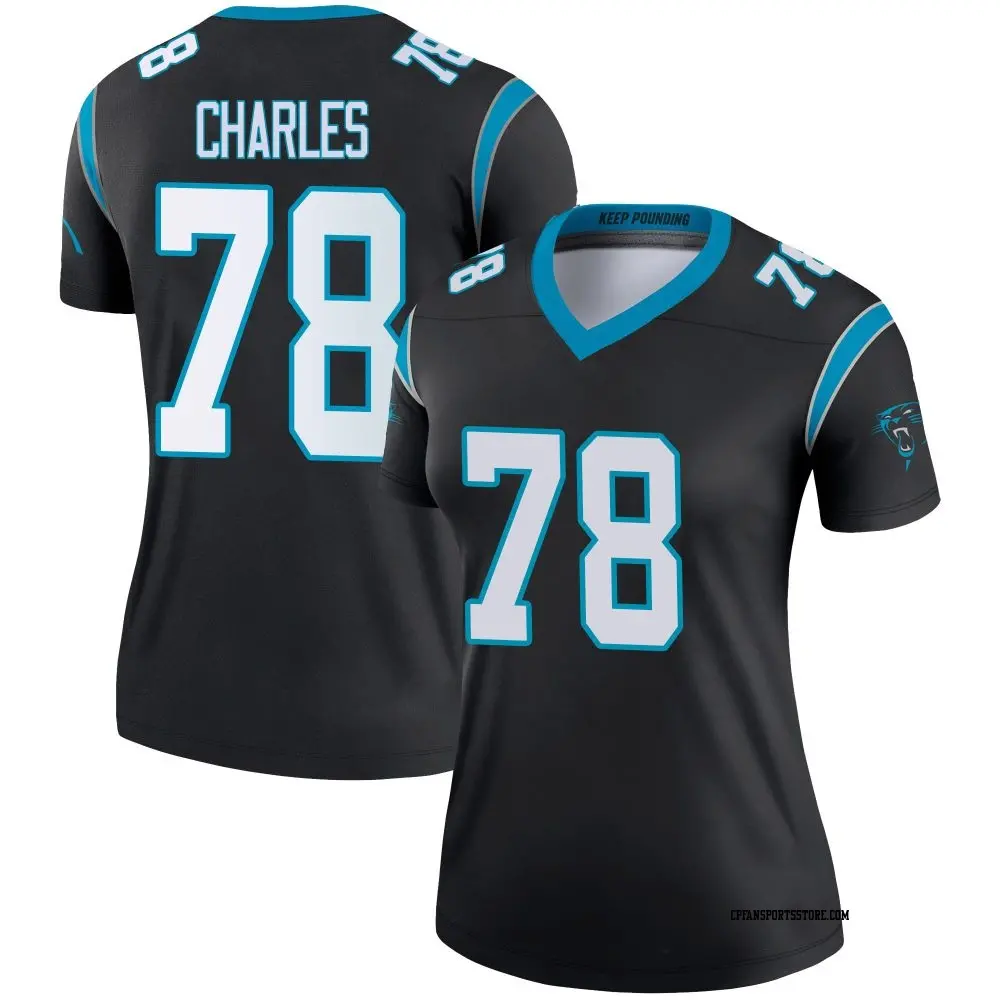 Legend Black Women's Saahdiq Charles Carolina Panthers Jersey