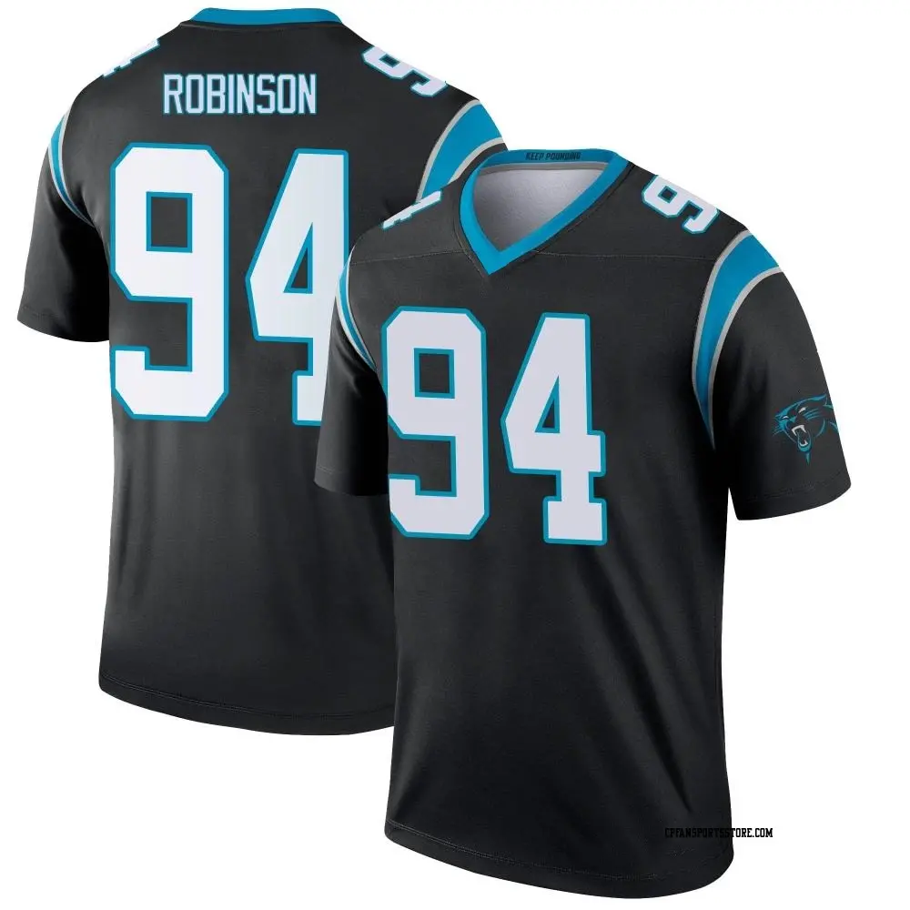 Legend Black Youth A'Shawn Robinson Carolina Panthers Jersey