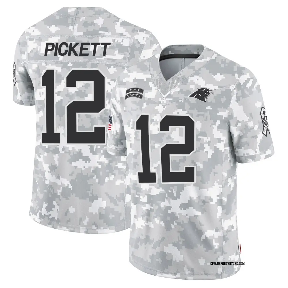 Limited Arctic Camo Men's Kenny Pickett Carolina Panthers 2024 Salute to Service Jersey