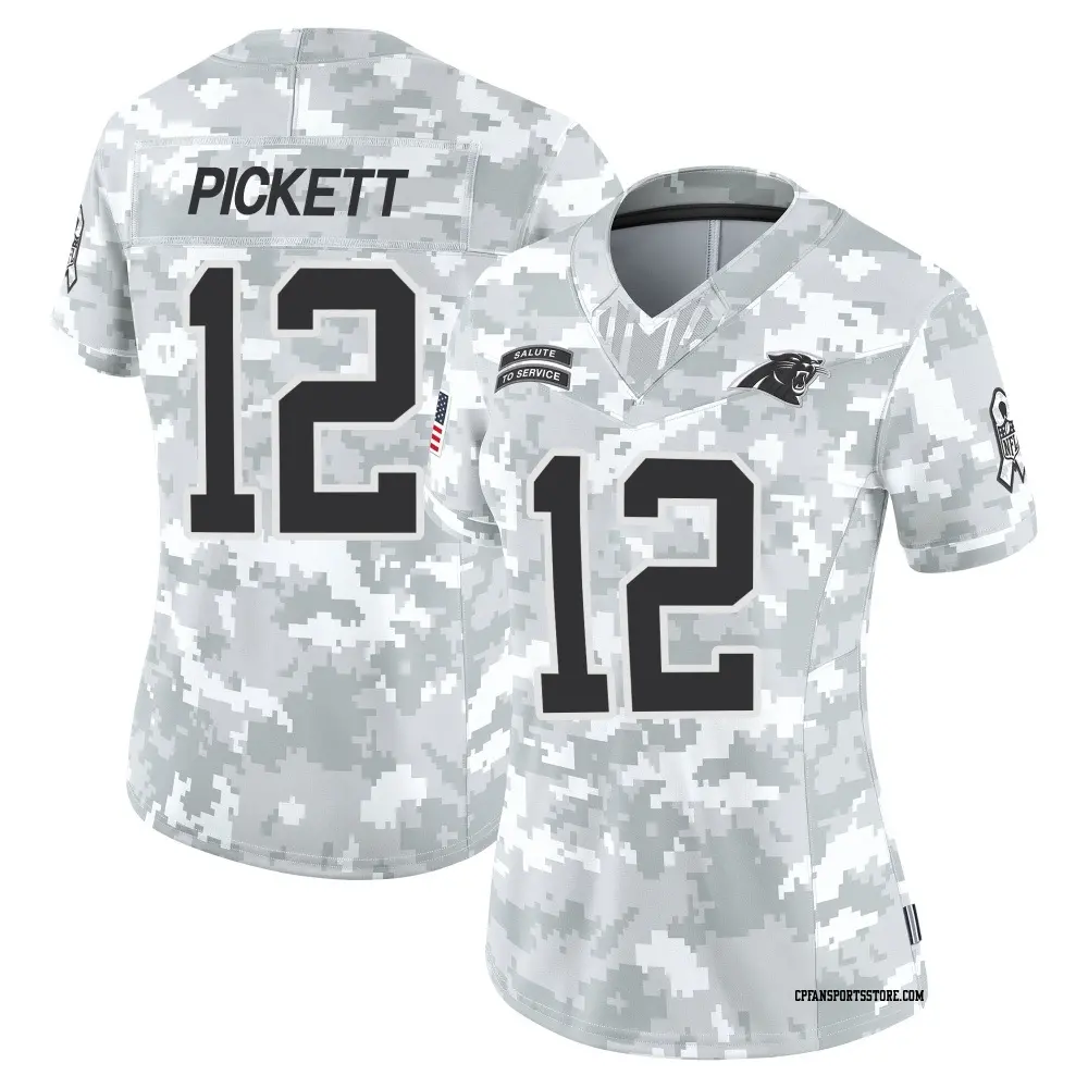 Limited Arctic Camo Women's Kenny Pickett Carolina Panthers 2024 Salute to Service Jersey
