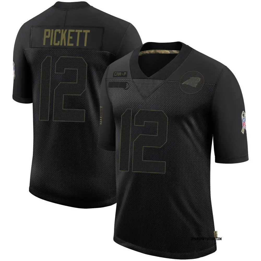 Limited Black Men's Kenny Pickett Carolina Panthers 2020 Salute To Service Jersey