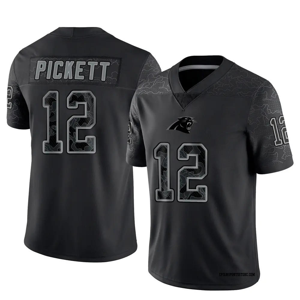 Limited Black Men's Kenny Pickett Carolina Panthers Reflective Jersey