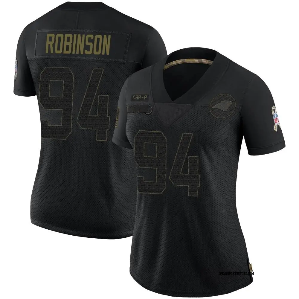 Limited Black Women's A'Shawn Robinson Carolina Panthers 2020 Salute To Service Jersey