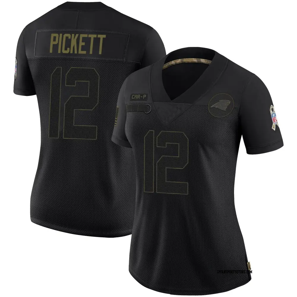 Limited Black Women's Kenny Pickett Carolina Panthers 2020 Salute To Service Jersey