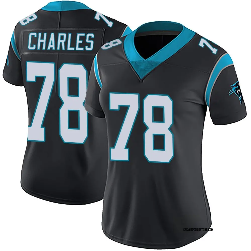 Limited Black Women's Saahdiq Charles Carolina Panthers Team Color Vapor Untouchable Jersey