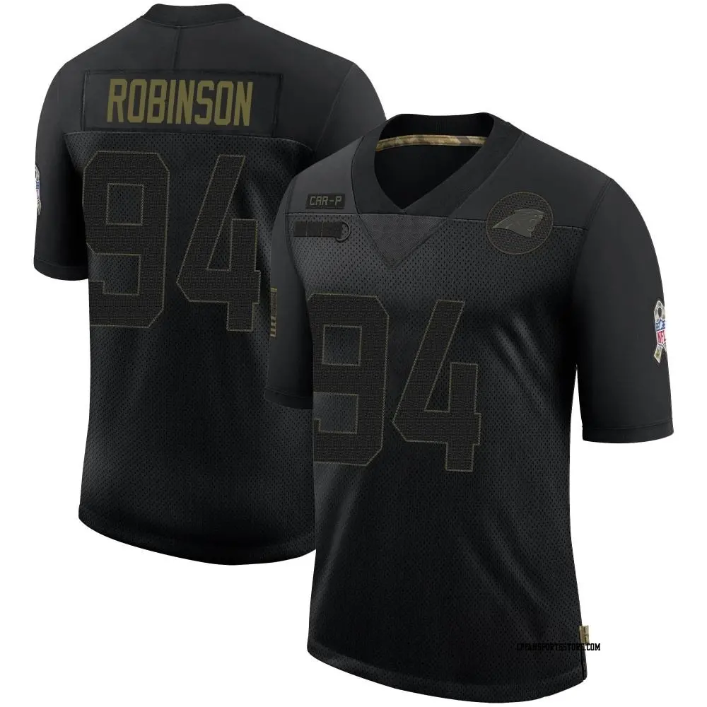 Limited Black Youth A'Shawn Robinson Carolina Panthers 2020 Salute To Service Jersey