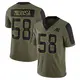 Limited Olive Men's Mapalo Mwansa Carolina Panthers 2021 Salute To Service Jersey