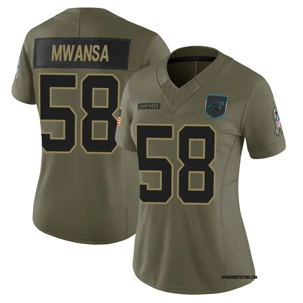 Limited Olive Women's Mapalo Mwansa Carolina Panthers 2025 Salute to Service Jersey